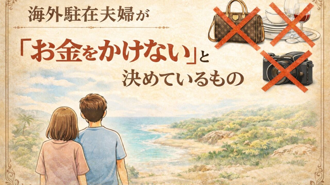 駐在夫婦がお金を掛けないと決めているもの